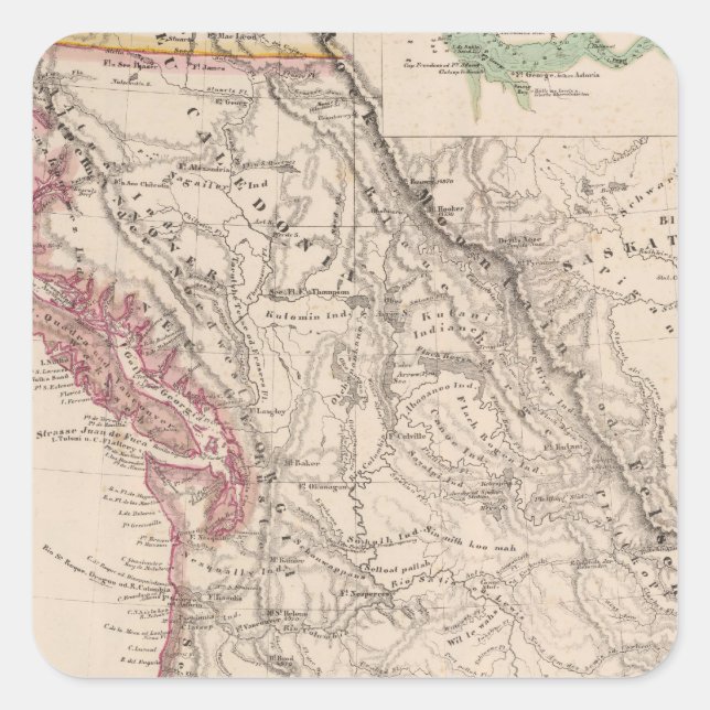 Western United States Square Sticker (Front)