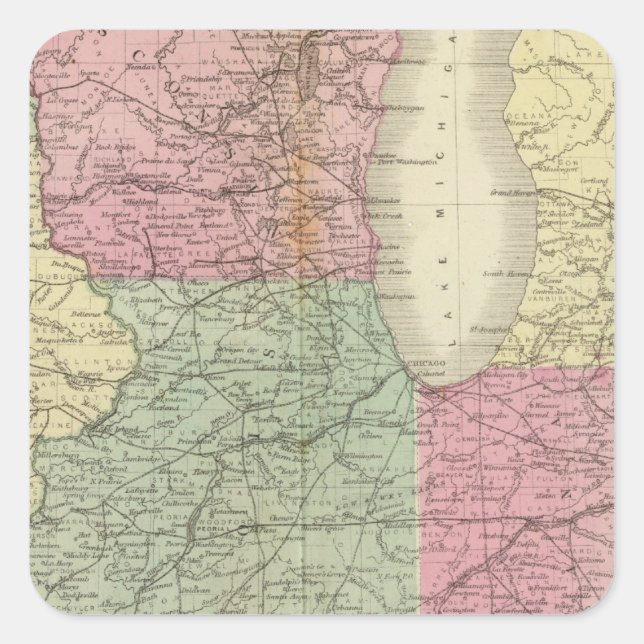 Western US Square Sticker (Front)