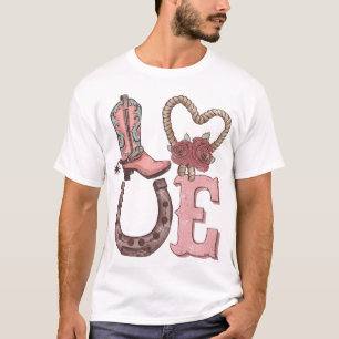Western Valentine's Day Love T-Shirt