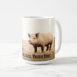 Western Vibes! Editable men's gift Coffee Mug