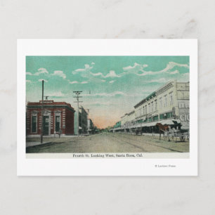 Western View from Fourth StreetSanta Rosa, CA Postcard