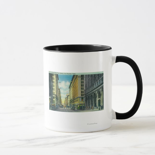 Western View of 7th Street from Spring Street Mug (Right)