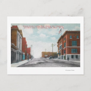 Western View of Granite StreetButte, MT Postcard