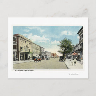 Western View of State Street Postcard