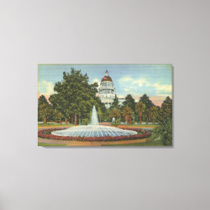 Western View of the State Capitol Canvas Print