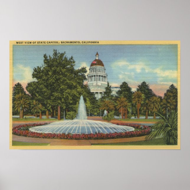 Western View of the State Capitol Poster (Front)