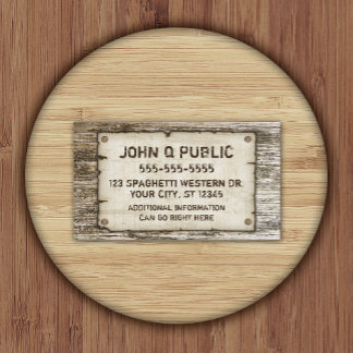 Western Vintage Business Cards