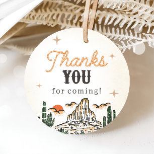 Western Vintage Desert First Rodeo 1st Birthday Favour Tags