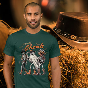 Western Vintage Howdy Ghouls Halloween T-Shirt