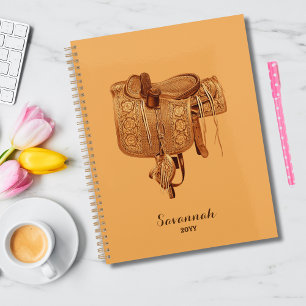 Western Vintage Saddle,Cowgirl,Simple Personalise Planner