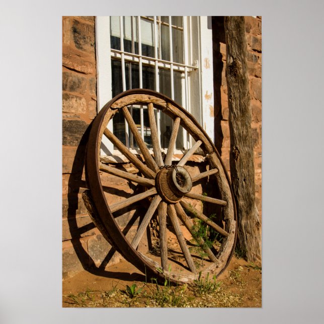 Western Wagon Wheel Poster (Front)