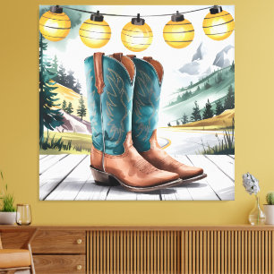 Western Wall Art Decor Cowboy Boots Country