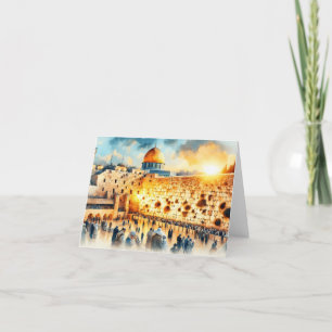 Western Wall Jerusalem Holiday Card