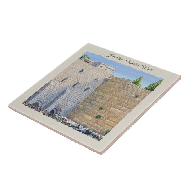 Western Wall Kotel Prayer Jerusalem Israel Art Tile (Side)