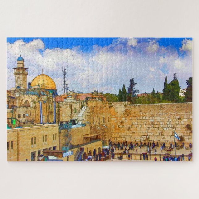 Western Wall (Wall of Sorrow) in Jerusalem Jigsaw Puzzle (Horizontal)
