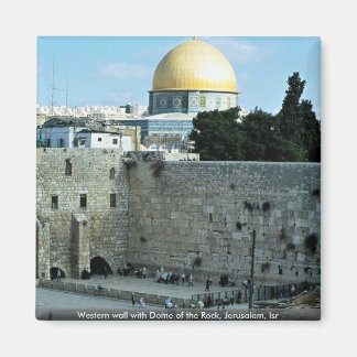 Western wall with Dome of the Rock, Jerusalem, Isr Magnet