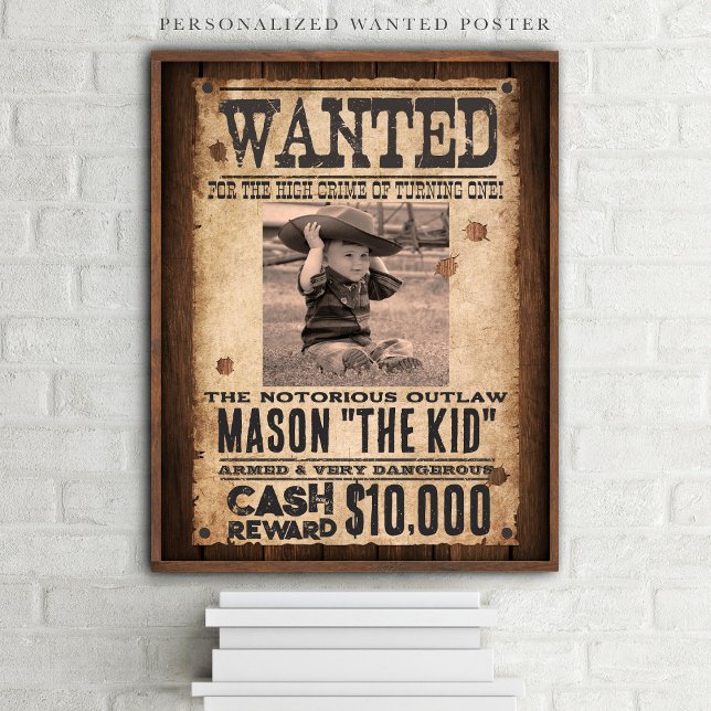 Western Wanted Outlaw Welcome Birthday Poster (Creator Uploaded)