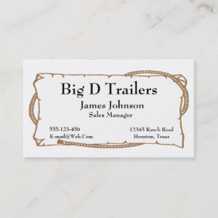 Western Wanted Sign Style Business Cards