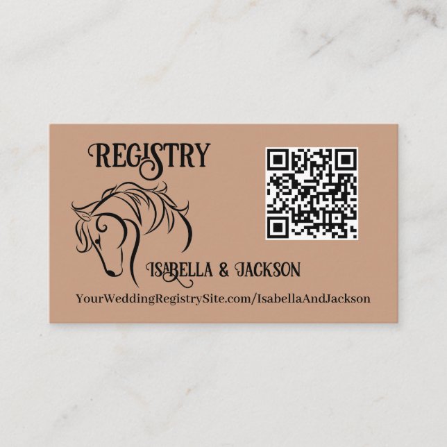 Western Wedding Enclosure Card (Front)