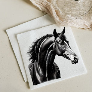 Western Wedding  Horse Rustic Country Equestrian Napkin