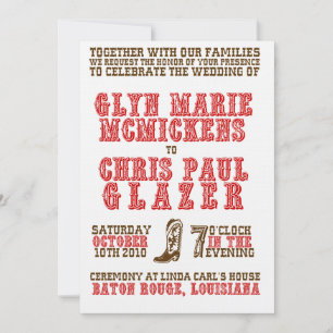 Western Wedding Invitation
