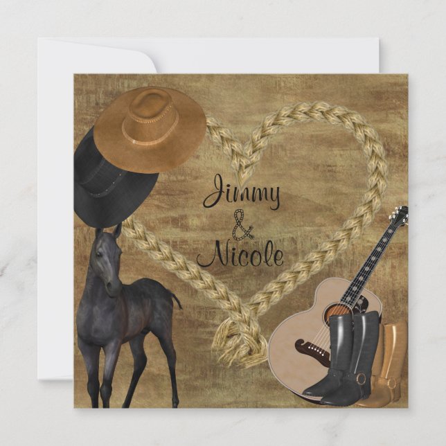 WESTERN  WEDDING INVITATION (Front)