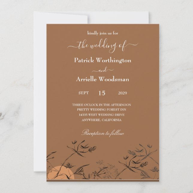Western wedding invitations (Front)