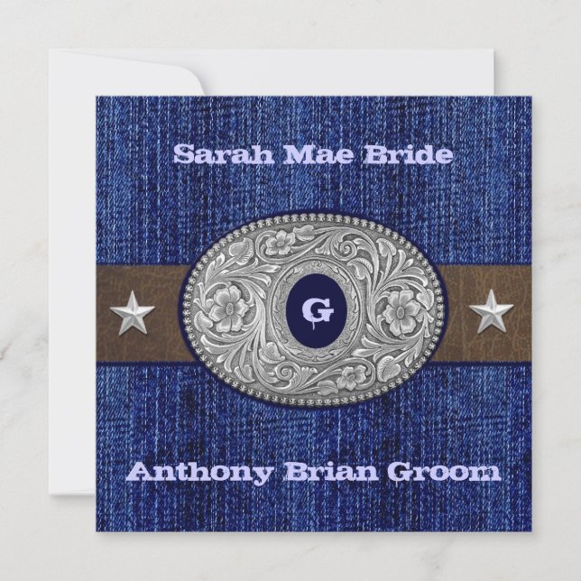 Western Wedding Invitations - 5.25" x 5.25" (Front)