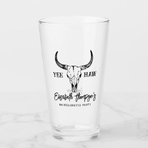 Western Wedding Personalised Bridal Shower Glass