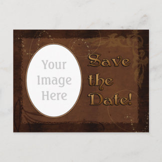 Western Wedding Save the Date Postcard template