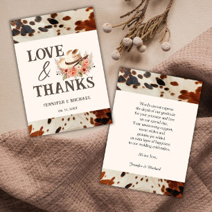 Western Wedding Thank You Card
