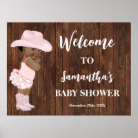 Western Welcome Little AA Cowgirl Baby Shower Po