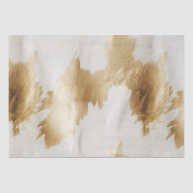 Western White Gold Cowhide Tissue Paper (Front)