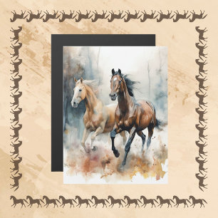Western Wild Horse Magnetic Card