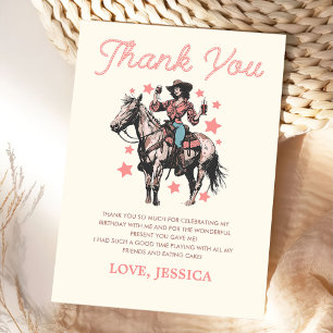  Western Wild West  Birthday Thank You Card