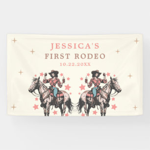 Western Wild West Country Cowgirl Birthday Banner