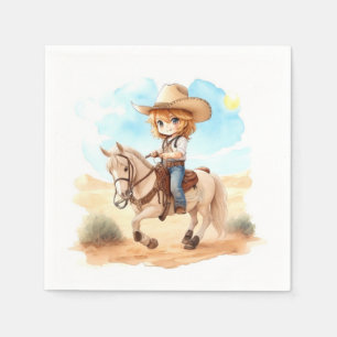 Western Wild West: Cowboy Baby Shower Napkin