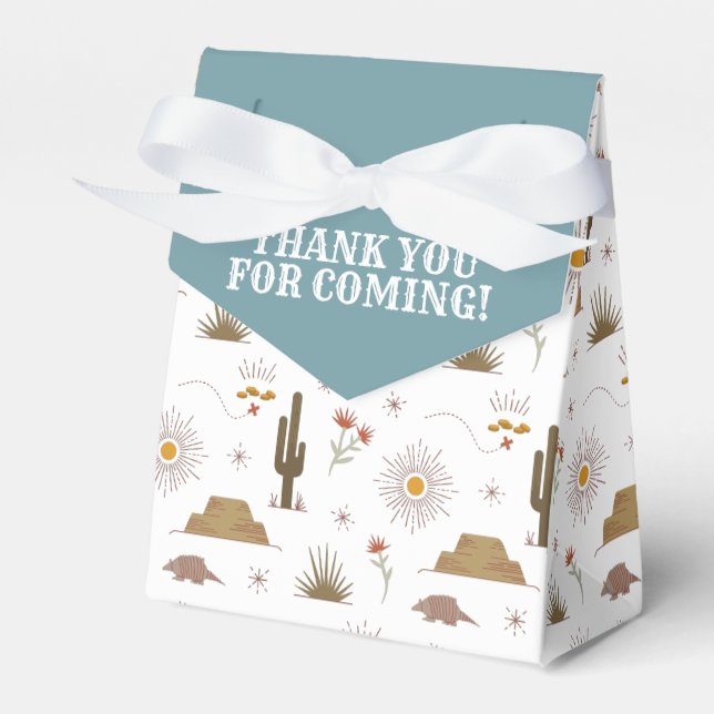 Western Wild West Cowboy Birthday Thank You Favour Box (Front Side)