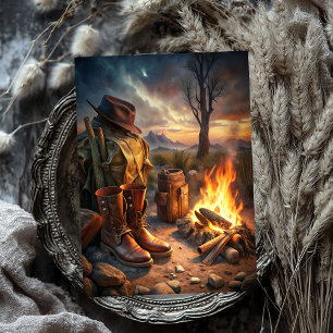 Western wild west cowboy boots fire prairie tissue paper