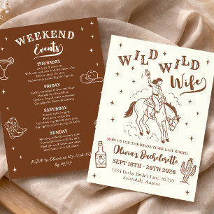 Western Wild Wild Wife Bachelorette Party Invitation