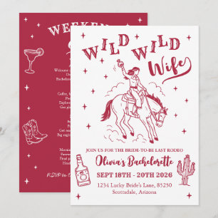 Western Wild Wild Wife Bachelorette Party Invitation