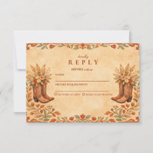 Western Wildflower Country Party RSVP Card