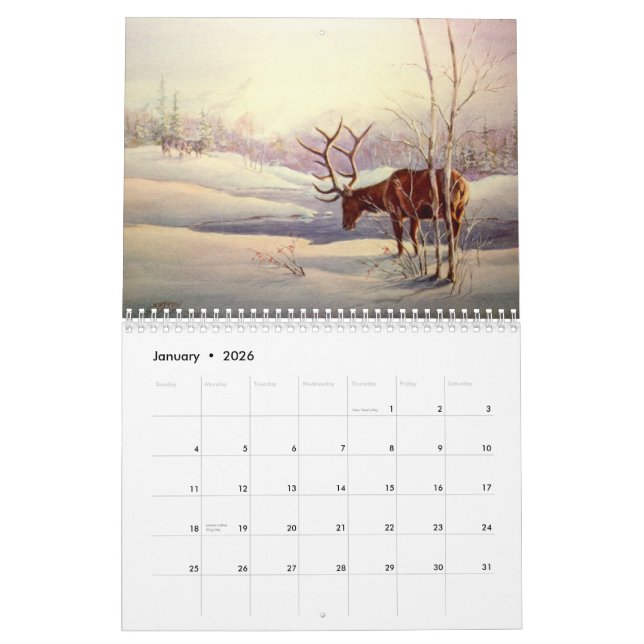 WESTERN & WILDLIFE SCENES by SHARON SHARPE Calendar (Jan 2026)