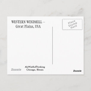 Western Windmill Postcard
