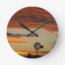 Western Windmill Sunset