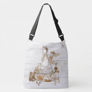 *~* Western Woman Horse Floral Gun Hat Rustic Crossbody Bag