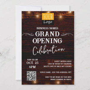 Western Wood Business Grand Opening  Invitation