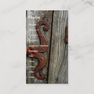 Western Wood Grain Old Hinge Business Card Art