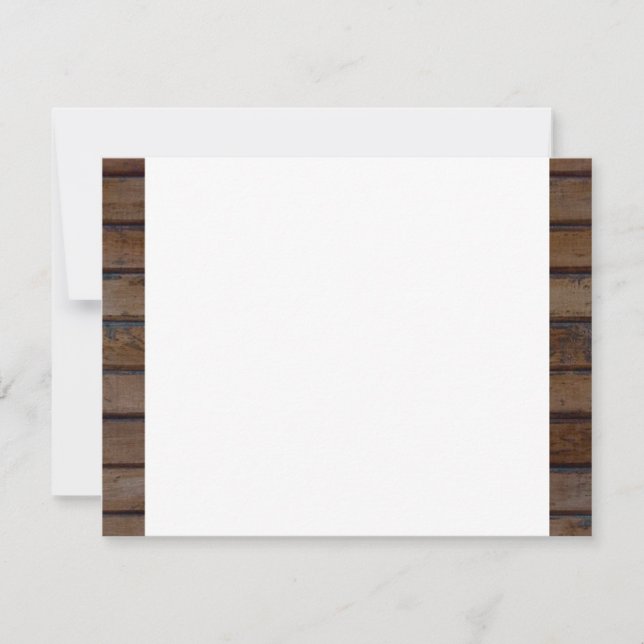 Western Wood Shabby Lace Thank You (Front)