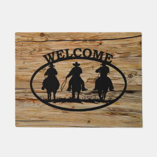 Western Wood texture Door mat